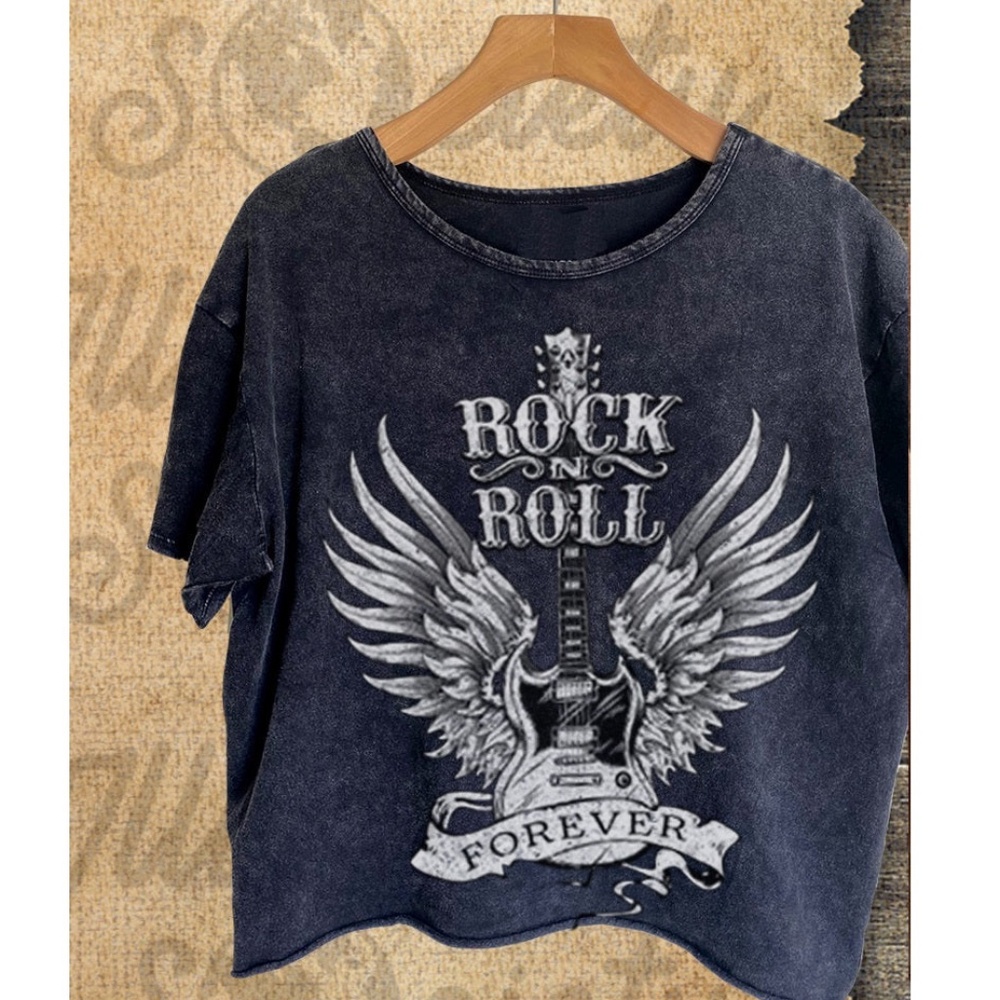 Rock N Roll Crop Tee